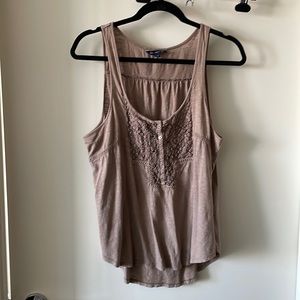 Women's Tan Sleeveless Top